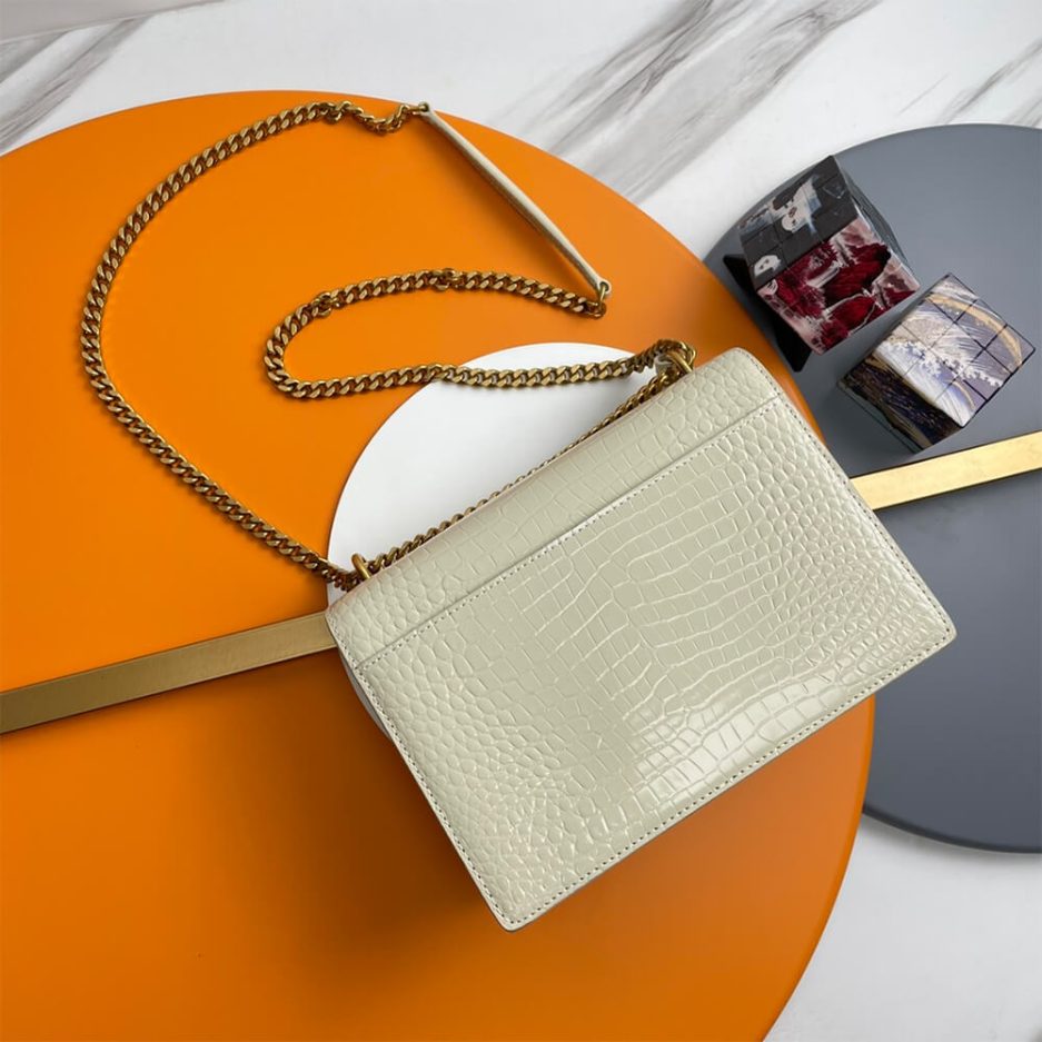 Y51 Crocodile-embossed leather SUNSET Medium