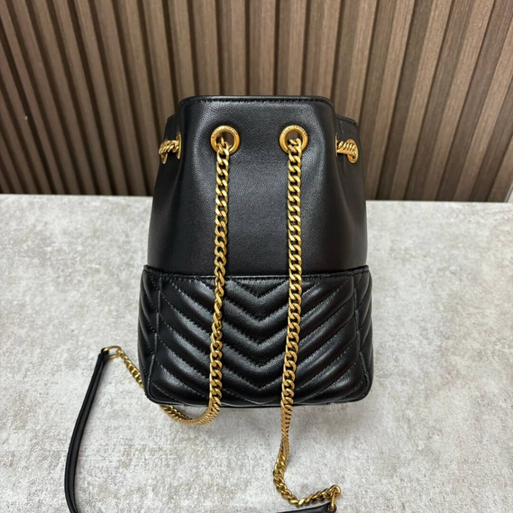 Y51 Joe quilted lambskin mini bucket bag
